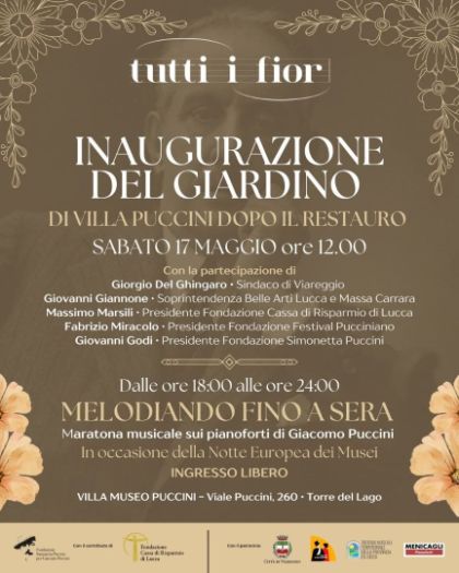 Tutti i Fior - Inaugurazione del Giardino di Villa Puccini Tutti i Fior - Inaugurazione del Giardino di Villa Puccini