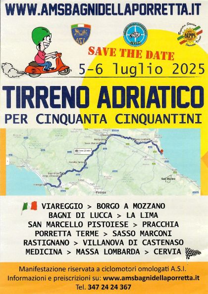 Tirreno Adriatico per Cinquanta Cinquantini Tirreno Adriatico per Cinquanta Cinquantini